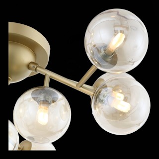 SL438.202.12 Люстра потолочная ST-Luce Золотистый/Коньячный G9 12*5W PALLЕRE-foto6