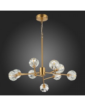 SL1166.303.09 Светильник подвесной ST-Luce Латунь/Прозрачный G9 LED 9*5W ROMANO-foto4