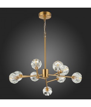 SL1166.303.09 Светильник подвесной ST-Luce Латунь/Прозрачный G9 LED 9*5W ROMANO-foto4