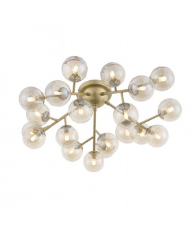 SL438.202.20 Люстра потолочная ST-Luce Золотистый/Коньячный G9 20*5W PALLЕRE-foto2