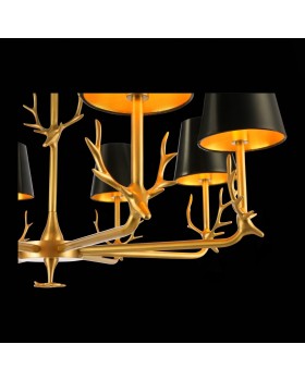 SL1123.203.08 Люстра подвесная ST-Luce Латунь/Черный, Золото E14 8*40W VELOSSA-foto6