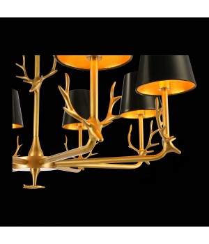 SL1123.203.08 Люстра подвесная ST-Luce Латунь/Черный, Золото E14 8*40W VELOSSA-foto6