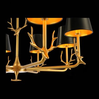 SL1123.203.08 Люстра подвесная ST-Luce Латунь/Черный, Золото E14 8*40W VELOSSA-foto6