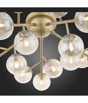 SL438.202.20 Люстра потолочная ST-Luce Золотистый/Коньячный G9 20*5W PALLЕRE-foto9