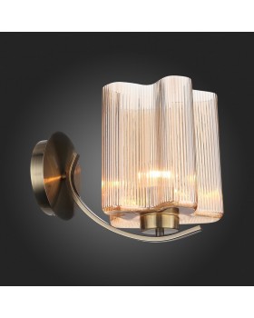 SL117.301.01 Бра ST-Luce Бронзовый/Янтарный E27 1*60W ONDE-foto5