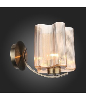 SL117.301.01 Бра ST-Luce Бронзовый/Янтарный E27 1*60W ONDE-foto5