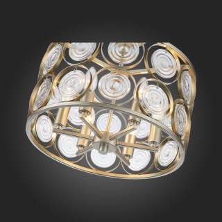 SL1105.202.06 Светильник потолочный ST-Luce Золотистый с патиной/Золотистый, Прозрачный E14 6*60W SERANDA-foto3