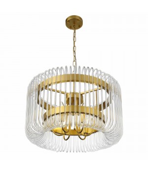 SL1228.203.06 Люстра подвесная ST-Luce Золотистый/Прозрачный E14 6*40W GROSSETO-foto3
