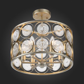 SL1105.202.06 Светильник потолочный ST-Luce Золотистый с патиной/Золотистый, Прозрачный E14 6*60W SERANDA-foto4