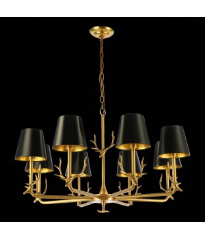 SL1123.203.08 Люстра подвесная ST-Luce Латунь/Черный, Золото E14 8*40W VELOSSA-foto5