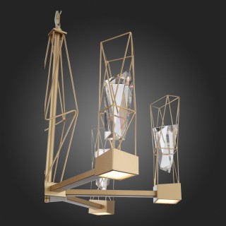 SL815.203.06 Люстра подвесная ST-Luce Матовое золото/Матовое золото, Прозрачный LED 6*8W 4000K PROGETTO-foto5