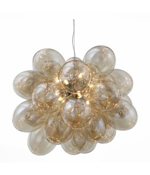 SL432.203.12 Люстра подвесная ST-Luce Хром/Коньячный G9 12*5W SOSPIRO-foto2