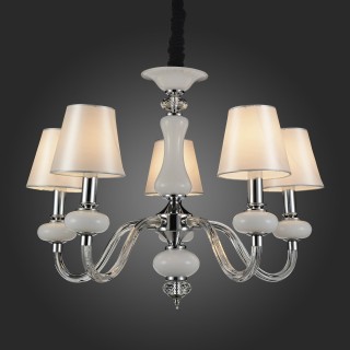 SL654.503.05 Люстра подвесная ST-Luce Хром, Белый, Прозрачный/Белый E14 5*40W LUME-foto5