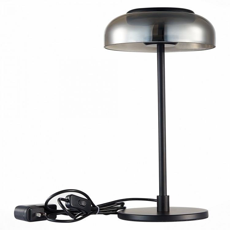 SL6002.404.01 Прикроватная лампа ST-Luce Черный/Дымчатый LED 1*7W 4000K LAZIO