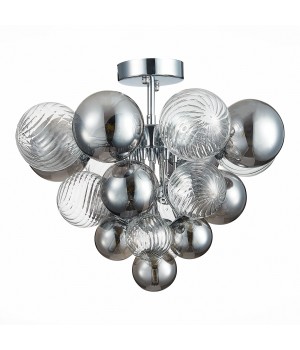 SL1124.102.10 Люстра потолочная ST-Luce Хром/Дымчатый,Прозрачный G9 10*5W (из 2-х коробок) VINETTO-foto2