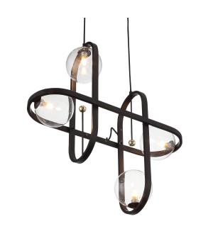 SL1201.403.04 Светильник подвесной ST-Luce Черный/Прозрачный G9 4*5W CIRCONO-foto2