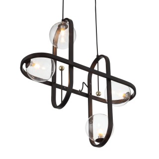 SL1201.403.04 Светильник подвесной ST-Luce Черный/Прозрачный G9 4*5W CIRCONO-foto2