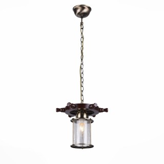 SL150.303.01 Светильник подвесной ST-Luce Бронза, коричневый/Прозрачный с эфектом трещин E27 1*40W VOLANTINO-foto2