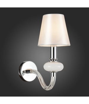 SL654.501.01 Бра ST-Luce Хром, Белый, Прозрачный/Белый E14 1*40W LUME-foto3