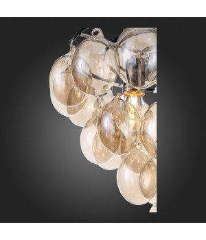 SL432.203.05 Светильник подвесной ST-Luce Хром/Коньячный E27 5*60W SOSPIRO-foto4