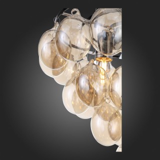 SL432.203.05 Светильник подвесной ST-Luce Хром/Коньячный E27 5*60W SOSPIRO-foto4