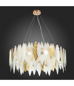 SL1224.203.10 Люстра подвесная ST-Luce Золотистый/Прозрачный, Белый E14 10*60W LASTRA-foto5