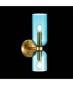 SL1180.211.02 Бра ST-Luce Золотистый/Голубой E14 2*40W TREVISO-foto3