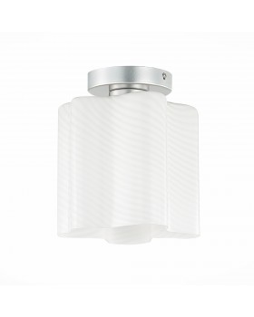 SL117.502.01 Светильник потолочный ST-Luce Серебристый/Белый с полосками E27 1*60W ONDE-foto2