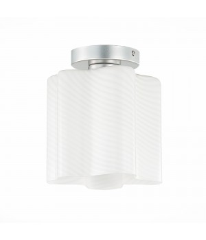 SL117.502.01 Светильник потолочный ST-Luce Серебристый/Белый с полосками E27 1*60W ONDE-foto2