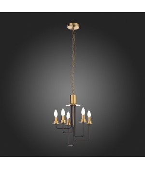 SL336.303.05 Люстра подвесная ST-Luce Коричневый, Бронза/Бежевый E14 5*60W DELAVERA-foto13