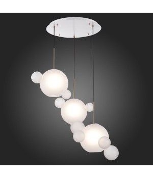 SL1133.503.03 Светильник подвесной ST-Luce Белый,Латунь/Белый E27 3*60W (из 4-х коробок) BOPONE-foto5