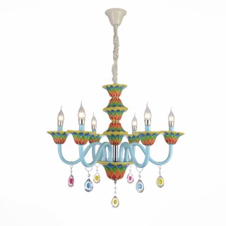 SL674.783.06 Люстра подвесная ST-Luce Разноцветный/Разноцветный E14 6*40W ORNATO-foto2