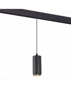 ST357.433.06 Магнитный трековый светильник подвесной ZOOM Черный LED 1*6W 3000K 667Lm Ra>80 10-60° IP20 D60xH120 48V ZIRO