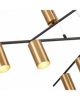 SL1206.402.12 Светильник потолочный ST-Luce Черный/Латунь GU10 12*7W SORMANO-foto10