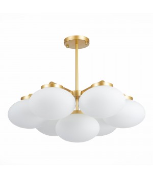 SL1503.203.07 Люстра подвесная ST-Luce Золотистый/Белый E27 7*40W Modica-foto2