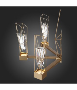 SL815.203.06 Люстра подвесная ST-Luce Матовое золото/Матовое золото, Прозрачный LED 6*8W 4000K PROGETTO-foto15