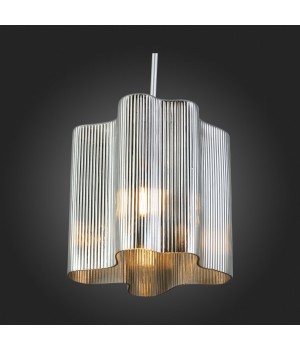 SL117.703.01 Светильник подвесной ST-Luce Серебристый/Дымчатый E27 1*60W ONDE-foto9