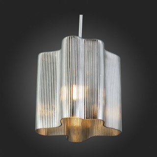 SL117.703.01 Светильник подвесной ST-Luce Серебристый/Дымчатый E27 1*60W ONDE-foto9