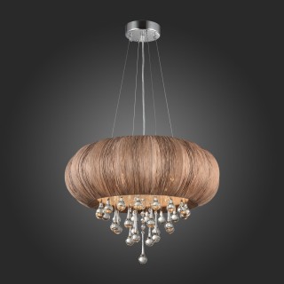 SL350.083.05 Люстра подвесная ST-Luce Хром/Кофейный E14 5*40W PREFERITA-foto6