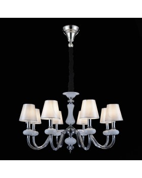 SL654.503.08 Люстра подвесная ST-Luce Хром, Белый, Прозрачный/Белый E14 8*40W LUME-foto4