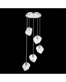 SL1175.103.05 Светильник подвесной ST-Luce хром/прозрачный E14 5*40W Portici-foto5