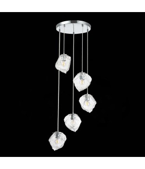 SL1175.103.05 Светильник подвесной ST-Luce хром/прозрачный E14 5*40W Portici-foto5