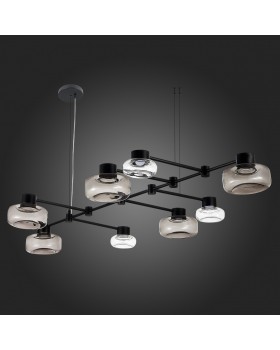 SL6005.403.08 Светильник подвесной ST-Luce Черный/Дымчатый, Прозрачный LED 8*3W 3000K Vallo-foto3