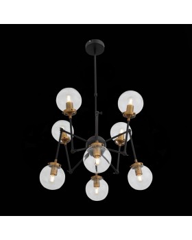 SL234.402.08 Люстра потолочная ST-Luce Черный, Золото/Прозрачный E27 8*40W (из 2-х коробок) VARIETA-foto8