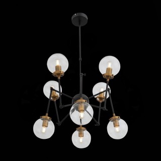 SL234.402.08 Люстра потолочная ST-Luce Черный, Золото/Прозрачный E27 8*40W (из 2-х коробок) VARIETA-foto8