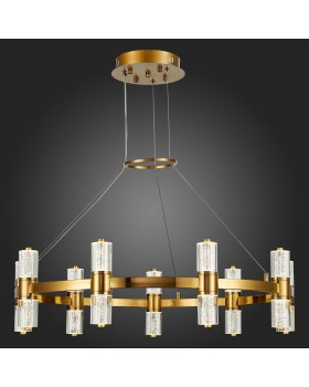 SL6007.203.18 Люстра подвесная ST-Luce Латунь/Прозрачный LED 18*2,5W 4000K GEMINA-foto5