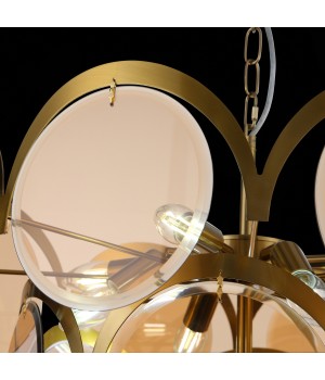 SL1161.333.09 Люстра подвесная ST-Luce Латунь/Янтарный E14 9*60W FAZIA-foto11