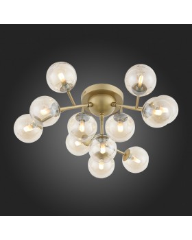 SL438.202.12 Люстра потолочная ST-Luce Золотистый/Коньячный G9 12*5W PALLЕRE-foto8