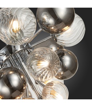 SL1124.102.10 Люстра потолочная ST-Luce Хром/Дымчатый,Прозрачный G9 10*5W (из 2-х коробок) VINETTO-foto3