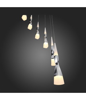 SL405.103.10 Светильник подвесной ST-Luce Хром/Белый, Хром LED 10*7W 3000K BOCHIE-foto4